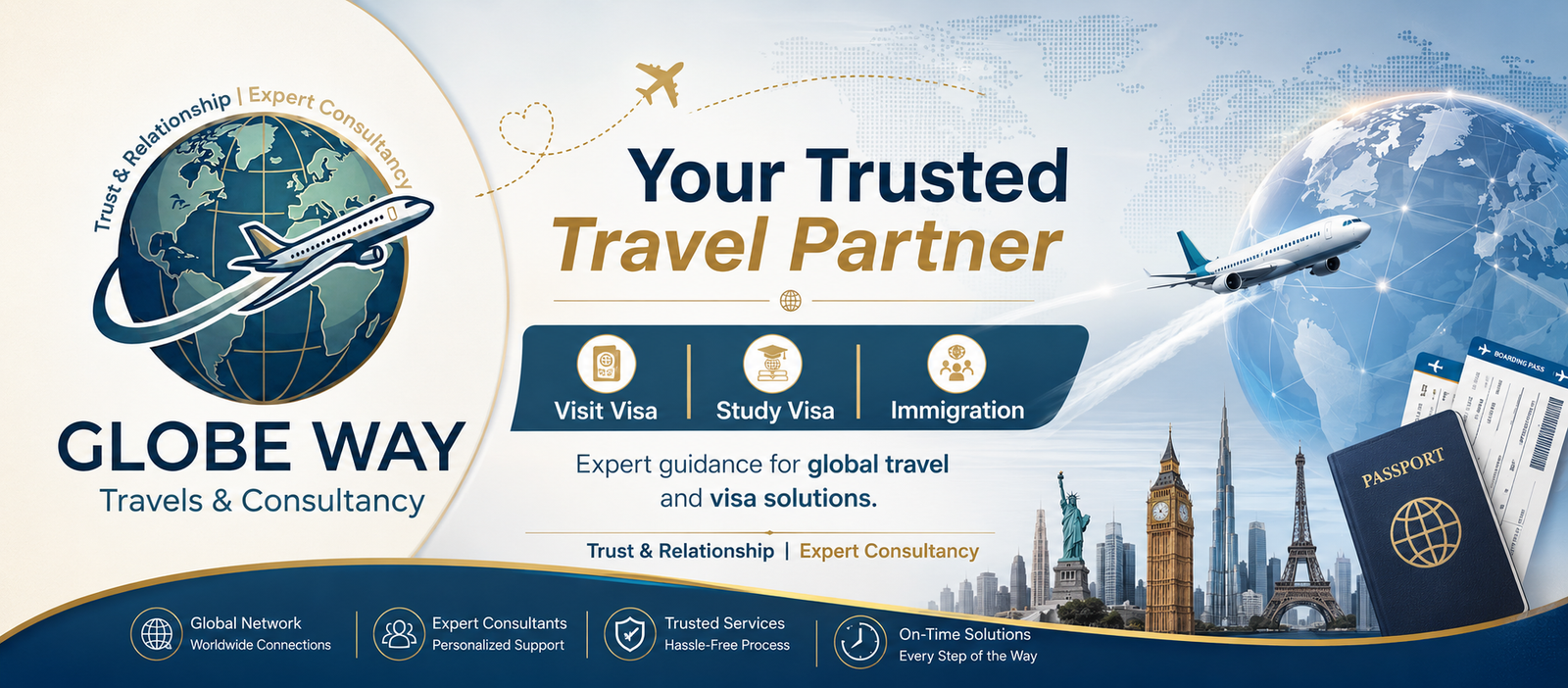 Globe Way premium travel and consultancy banner