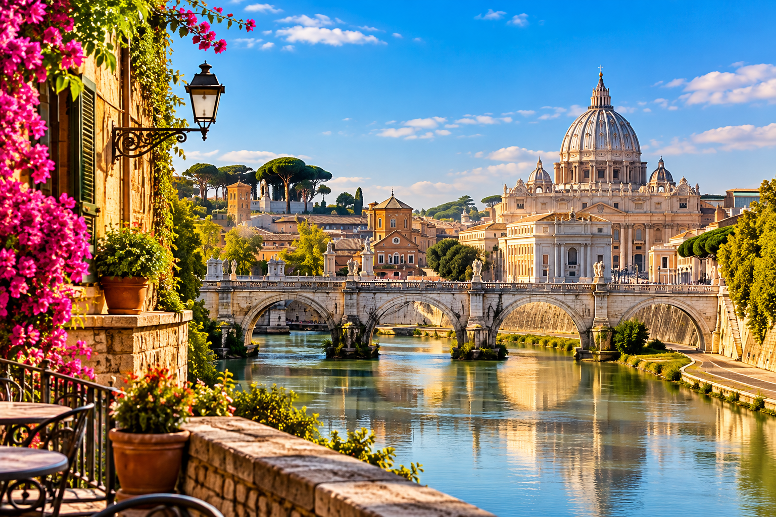 Scenic view of Italy with historic architecture